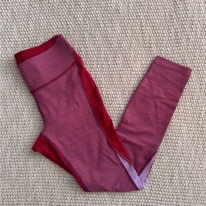 Outdoor Voices Red Color Block Leggings